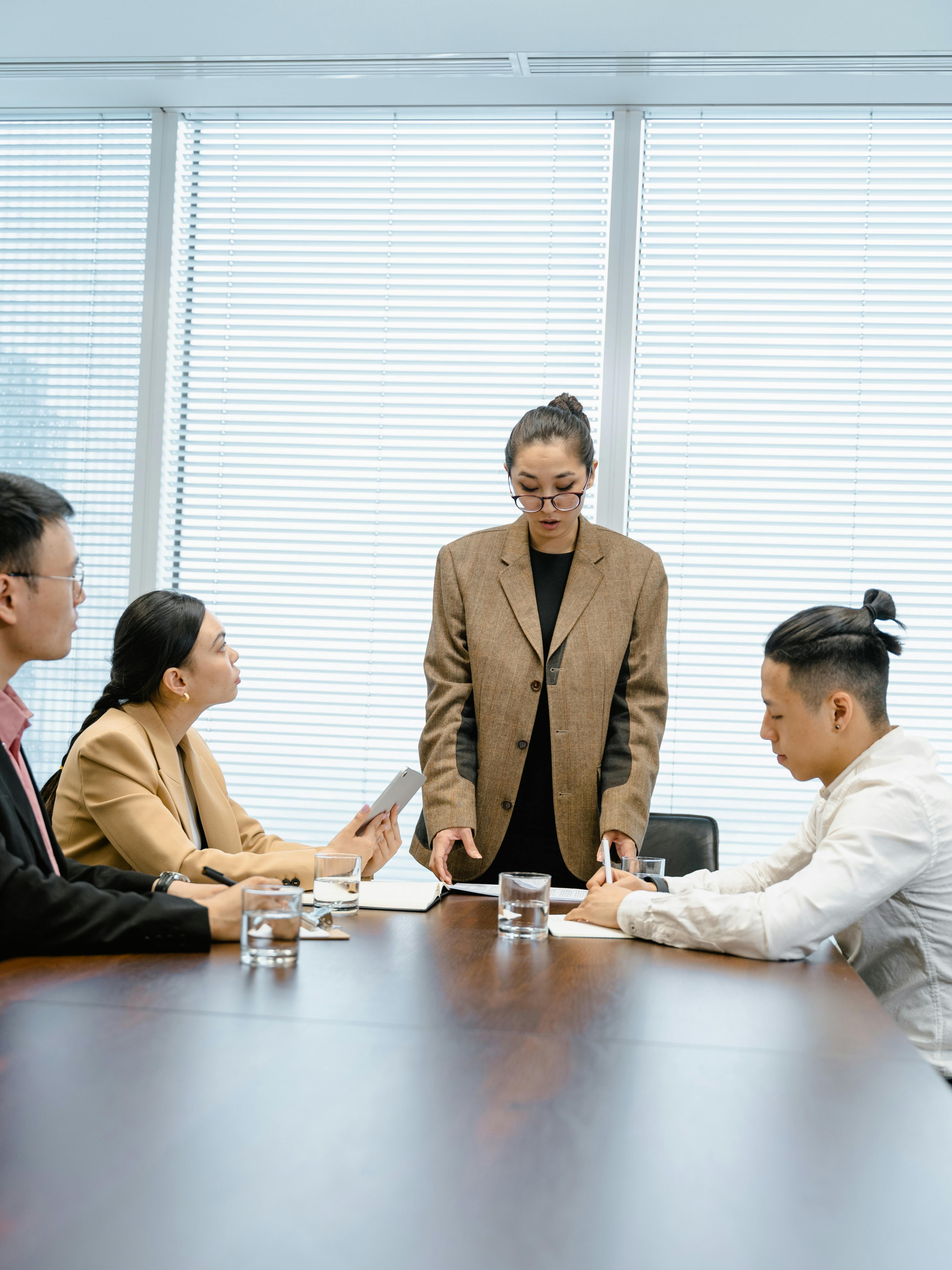 Team meeting in a conference room