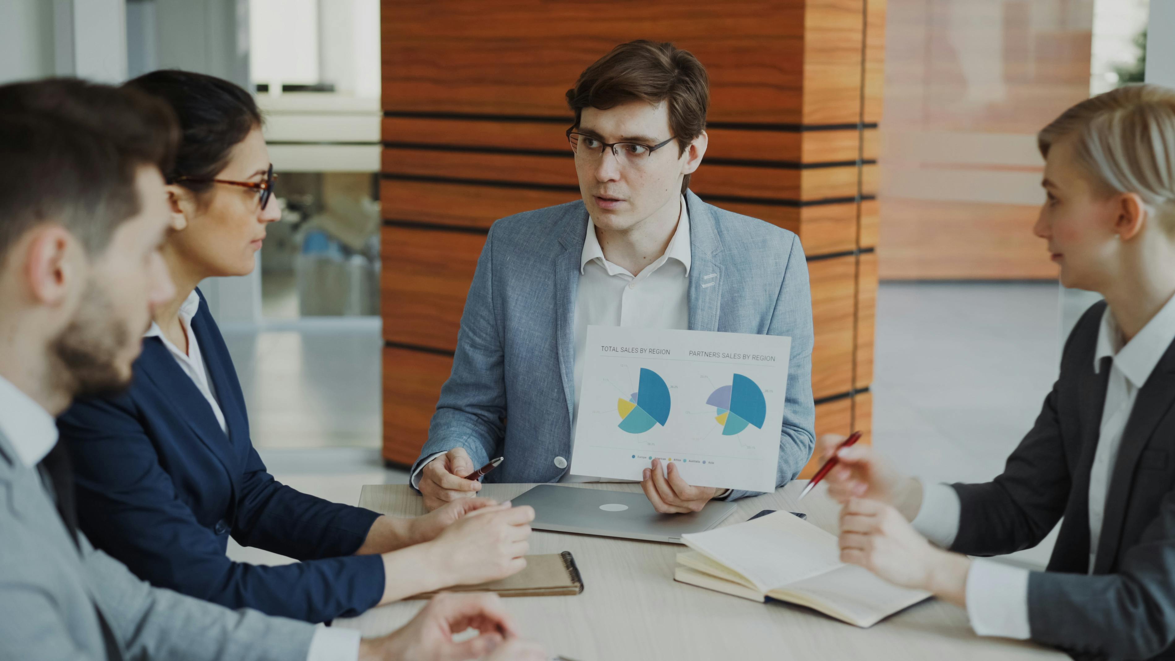 Business meeting in a modern office