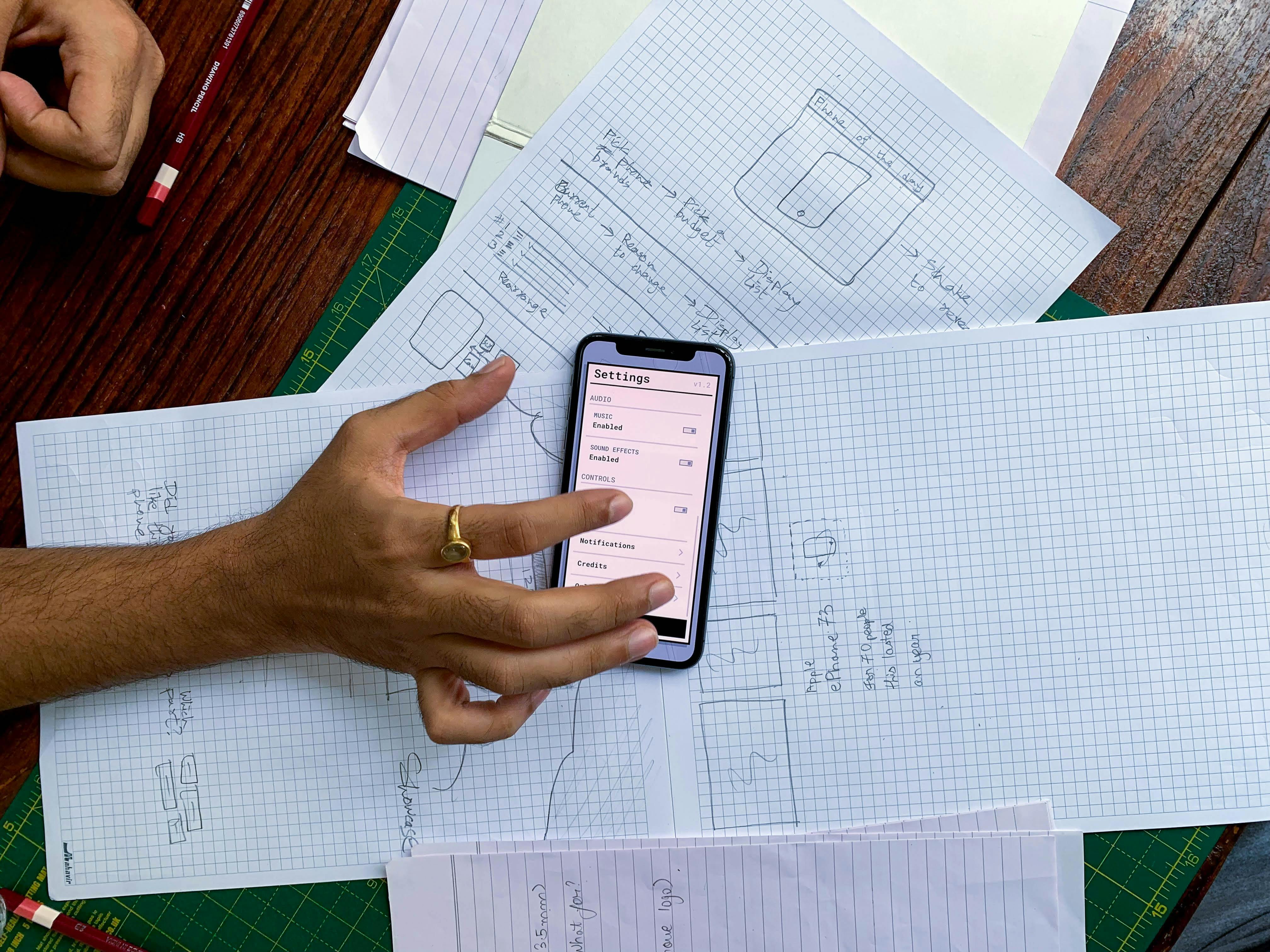 App interface planning photo